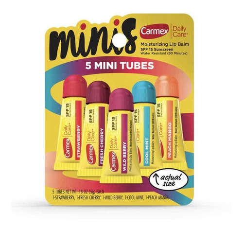 Carmex Mini Pomos Surtidos X 5 Unid Spf15