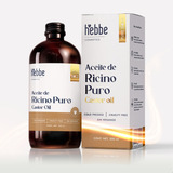 Aceite De Ricino Castor Oil Natural Puro Y Orgánico Uso Capilar Y Facial Fortaleciminento De Pestañas, Cejas Y Barba Hebbe 500 Ml