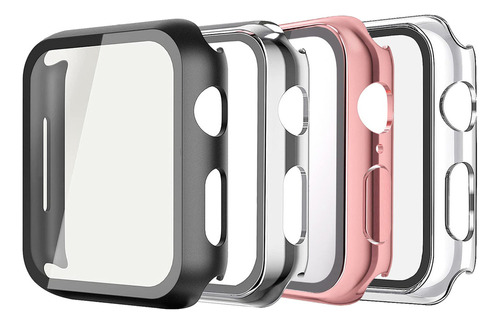 T Funda Y Cristal Templado Para Apple Watch Se 6 5 4 3 2 1,