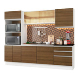 Cozinha Madesa 100% Mdf Acordes Com Armário, Torre E Balcão Cor Branco/rustic