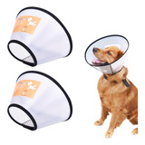  2 Pcs Collares Cono Isabelino Para Perros Y Gatos 33-38cm