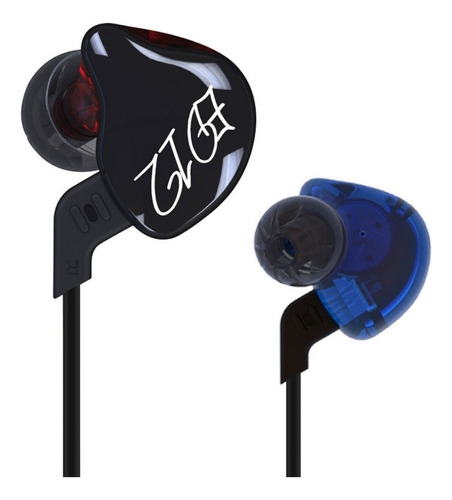 Auriculares In Ear Marca Kz Acoustics Ed12 Azul/rojo Sin Mic