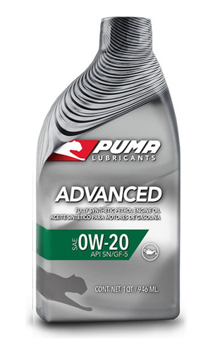 Aceite Puma Advanced 0w-20 Xp Sintetico X1 L