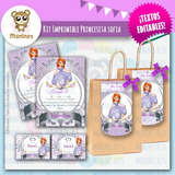 Princesa Sofia Kit Imprimible Plateado Texto Editable