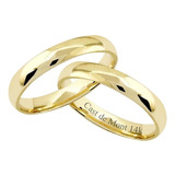 Argollas De Matrimonio 3mm Confort Par ! Anillos Boda 14k