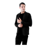 Saco Blazer Negro, Casual Hombre Moda, Confort Fit.