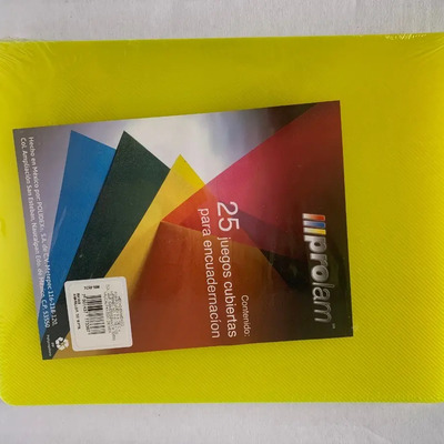 Pasta Engargolado Fluorescente CARTA Prolam Amarillo Polipropileno x50 | MercadoLibre