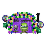 Kit Decoracion Fiesta Cumpleaños Globos Tortugas Ninja 80 Pz