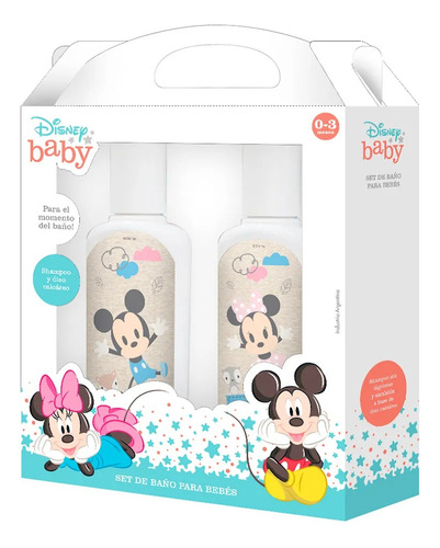 Set De Baño Disney Baby Shampoo Oleo Calcareo Mickey Minnie