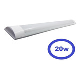 Luminária Tubular Flat Slim 60cm Led 18w 6500k Sobrepor Slim Calha Luz Branca