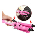 Modelador De Cachos Tri Ondas Pro Hair Rosa 127v.