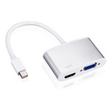 Adaptador Cable Mini Dp Thunderbolt Compatible Con Hdmi Vga