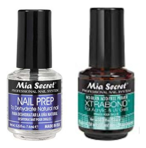  Xtrabond 7.4 Ml Y Nail Prep De 7.4 Ml Mía Secret