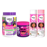 Kit Sos Cachos Kids + Creme Pentear E Gelatina Modeladora