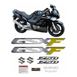 Kit Jogo Faixa Emblema Adesivo Compatível Gsxf 750 Cr27 Cor Adesivo Gsxf 750