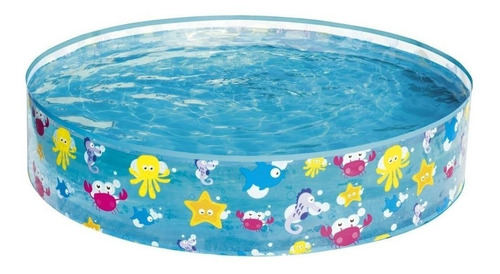 Piscina Estrutural Redondo Bestway 55028 Com Capacidade De 277 Litros De 122m De Comprimento X 122m De Largura De 122cm De Diâmetro  Multicolor Design Sparking Sea