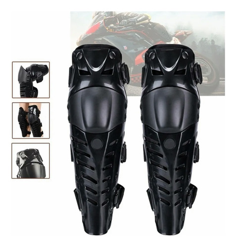 Rodilleras Protectoras Motociclista 1 Par Color Negro