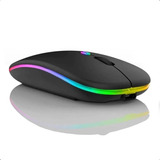 Mouse Sem Fio Rgb Recarregável Wireless Led Ergonômico