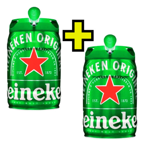 Kit Chopp Heineken 5l Barril  2 Unidades Premium Lager