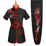 #2pcs Artes Marciales Kungfu Bordado Ropa Negra [u]