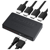 Divisor Hdmi Splitter 1 En 4 3d 4k 1 Entrada 4 Salidas @60hz