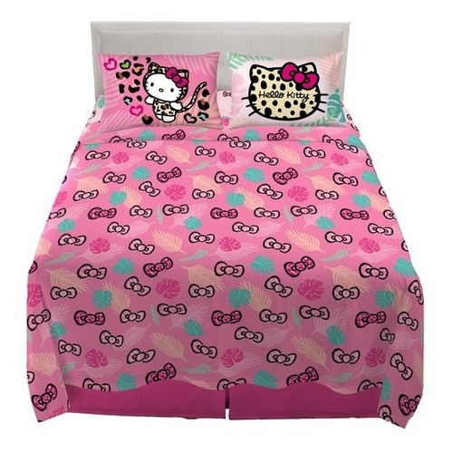 Hello Kitty Juego De Sabanas Matrimonial Full 4 Piezas