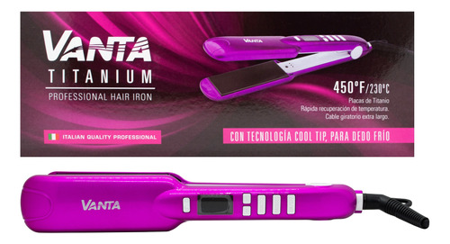 Vanta Titanium Planchita Pelo Alisado Profesional 450f