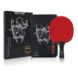 Paleta De Ping Pong Loki K5 Negra Y Roja Fl (cóncavo)