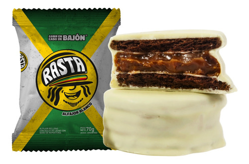 Alfajor Rasta Chocolate Blanco Caja X 24un