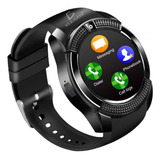 Reloj Smartwatch Inteligente Bluetooth Deportivo Redondo 360 Color De La Caja Blanco Color Del Bisel Negro
