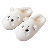 Pantuflas Cómodas De Gato Lindo Para Mujer Flexi Dama