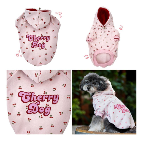 Abrigo Buzo Frisa - Ropa Para Perros - Cherry - Rosa