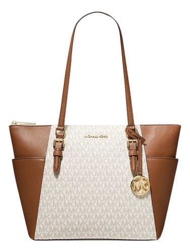 Bolsa Michael Kors Original Charlotte Tote Bag Vainilla Logo