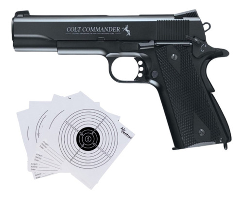 1911 Pistola Colt Commander Blowback  Postas Co2 Bbs 4.5 X C