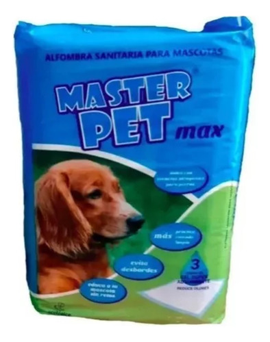 Paños Pañales  Master Pet Max 90x60 Entrenamiento Perro X40