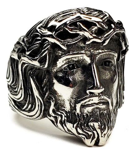 Anillo Jesús Rostro Señor Jesucristo Cristo Acero Inoxidable