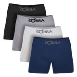 Kit 4 Cuecas Boxer Box Sem Costura Algodão Masculino Zorba