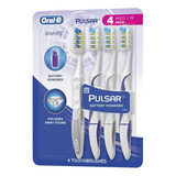 Oral-b Pulsar Vibrating Bristles Toothbrush, Medium, 4 Pack