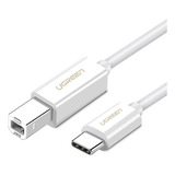 Cabo De Impressora Ugreen Usb A P/usb C 1 Metro Branco