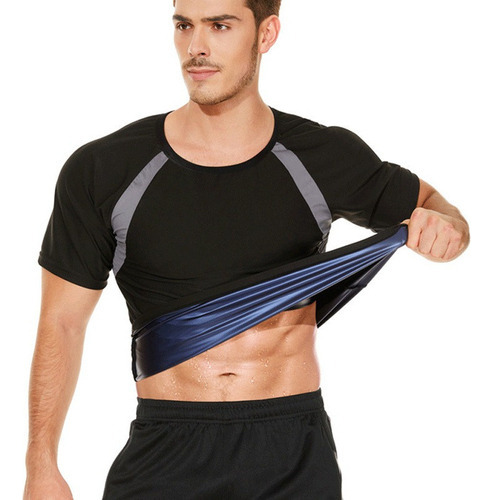 Playera Deportiva Tipo Sauna Para Sudar Y Adelgazar P/ho [u]