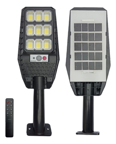 2 Luminárias Refletor Solar Cob Led Para Parede Poste 