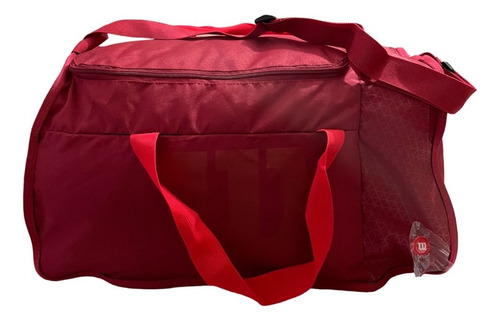 Bolso Deportivo Gym Entrenamiento Wilson Viaje Hombre Mujer Color Vinotinto Fit40