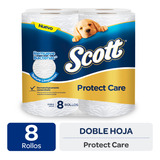 Papel Higiénico Scott Protect Care Doble Hoja 26m 8 Un