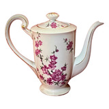 Antigua Cafetera De Porcelana Tsuji Floreada Pintura Oro