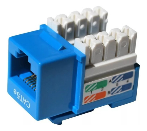 Jack Rj45 Categoría 5e X 1 Unidad Azul Pelv