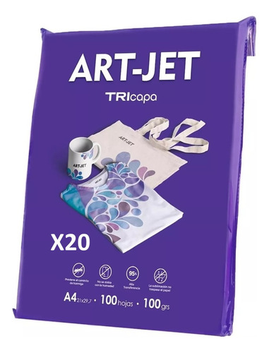 Papel Para Sublimar Art-jet® Tricapa A4 20 Hojas.