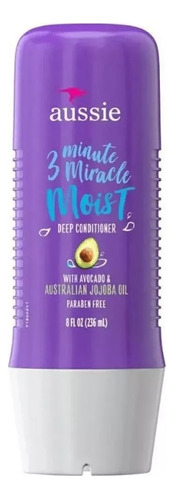 Máscara Aussie 3 Minute Miracle Moist Hidratação 236ml Nf-e