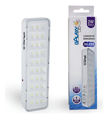 Luminaria Emergencia 30 Led Recarregavel Tomada Portatil