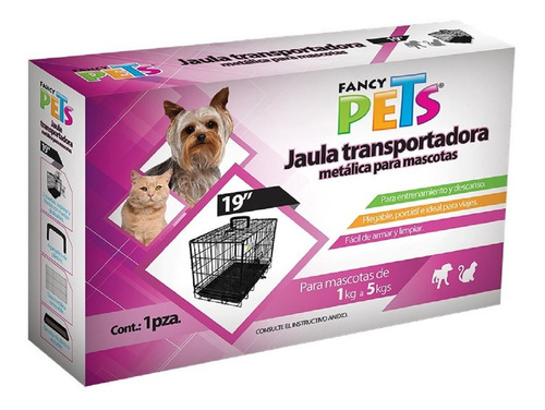 Jaula Metalica Plegable Para Perro Y Gato Chica Fancy Pets