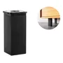 Pata Cuadrada Aluminio Negra Regulable 100mm X 8 Unidades Negro
